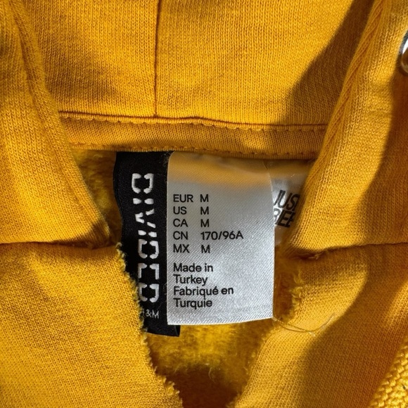 Divided by H&M Justin Bieber Stadium Tour Womens Yellow Black Hoodie Size Medium - Picture 8 of 13